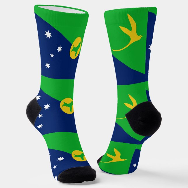 Christmas Island Flag Socks (Angled)