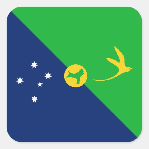 Christmas Island Flag Square Sticker