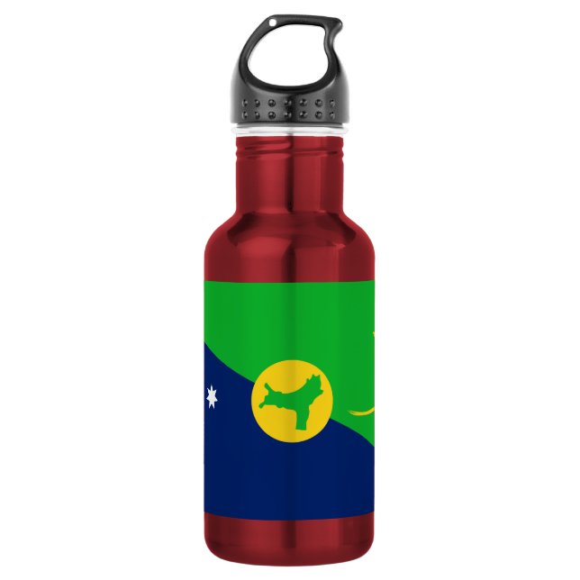 Christmas Island Flag Stainless Steel Water Bottle (Front)