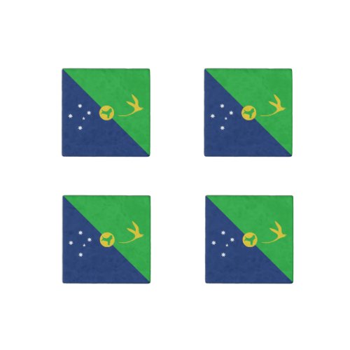 Christmas Island Flag Stone Magnet