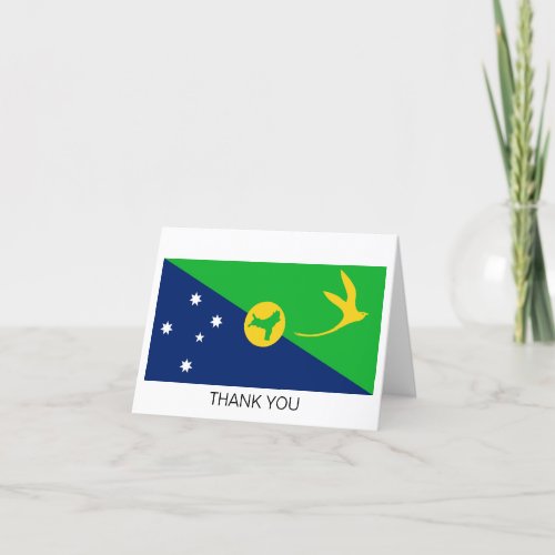 Christmas Island Flag Thank You Card