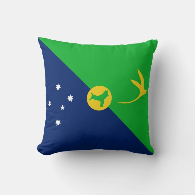 Christmas Island Flag Throw Pillow (Front)