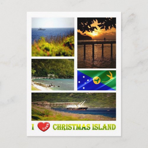 Christmas Island _ I Love _ Postcard
