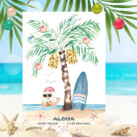 Christmas Island Surf Santa Aloha Tropical Beach