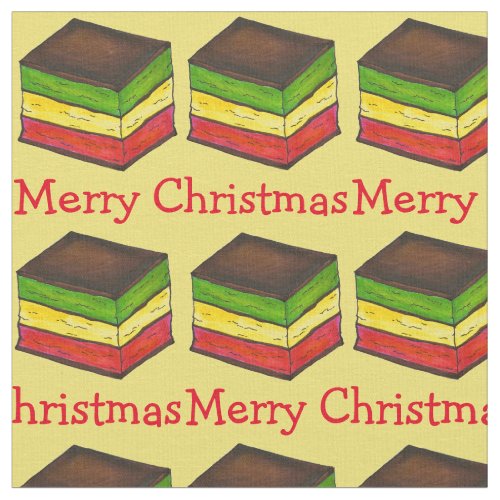 Christmas Italian Rainbow 7 Layer Cookie Fabric