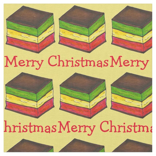 Christmas Italian Rainbow (7 Layer) Cookie Fabric (Close Up)