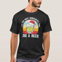 Christmas It's The Best Time For A Beer Retro Chri