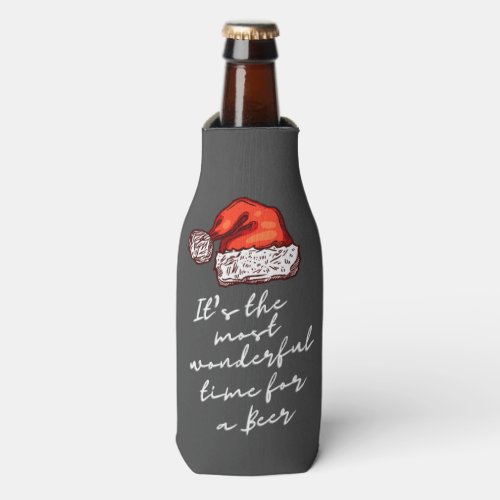 Christmas Its The Most Wonderful Time For a Beer Bottle Cooler