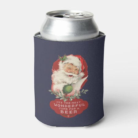 Christmas It's The Most Wonderful Time For A Beer Can Cooler