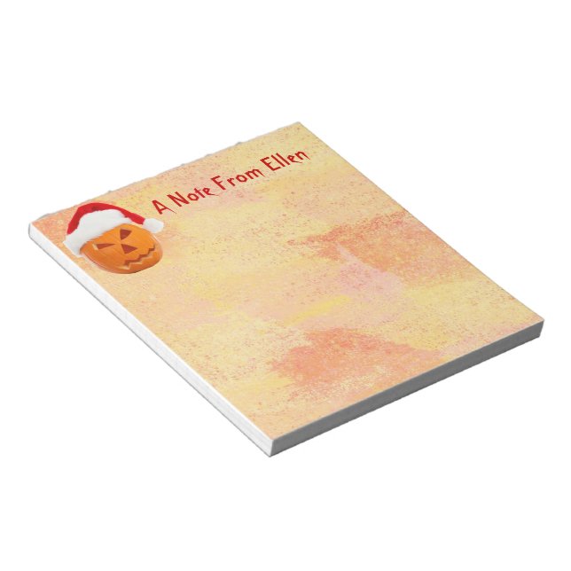 Christmas Jack-O-Lantern Notepad (Angled)
