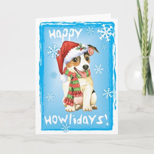 Christmas Jack Russell Terrier Card