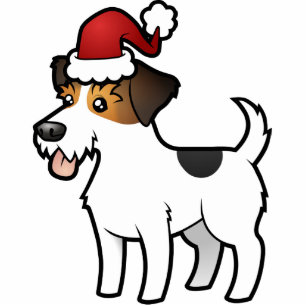 Christmas Jack Russell Terrier Cutout