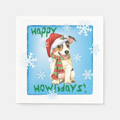 Christmas Jack Russell Terrier Napkins