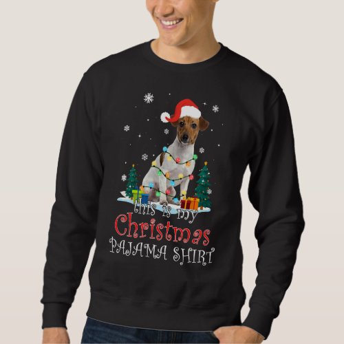Christmas Jack Russell Terrier Pajama Lights Funny Sweatshirt