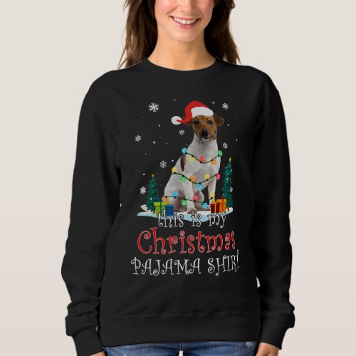 Christmas Jack Russell Terrier Pajama Lights Funny Sweatshirt