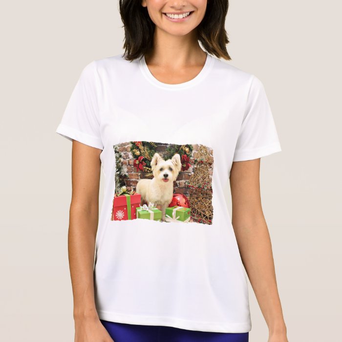 Christmas   Jack Russell Westie X Breed   Lady Tshirts