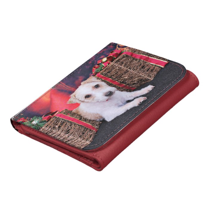 Christmas   Jack Russell   Wiley Leather Trifold Wallet