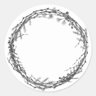 Christmas Jam Canning Rustic Homemade Mason Jar Classic Round Sticker