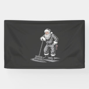 Christmas Janitor Santa Xmas Cleaning Banner