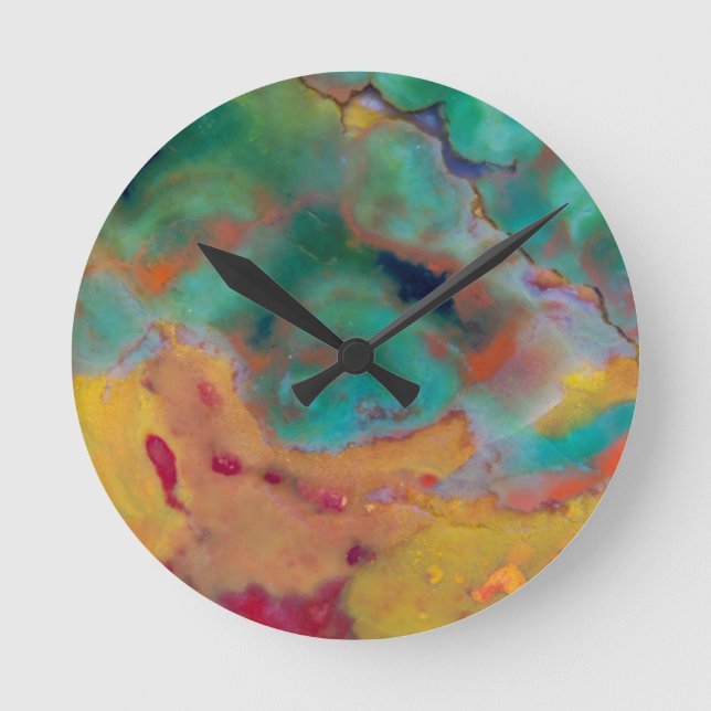 Christmas Jasper Close up Round Clock (Front)