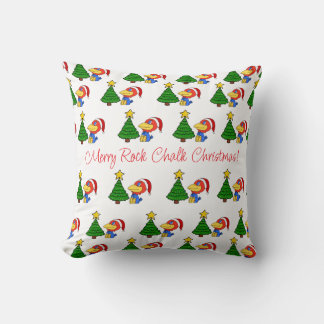 Christmas Jay Throw Pillow