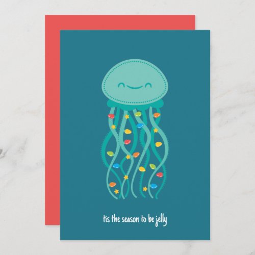 Christmas Jellyfish  Holiday Card