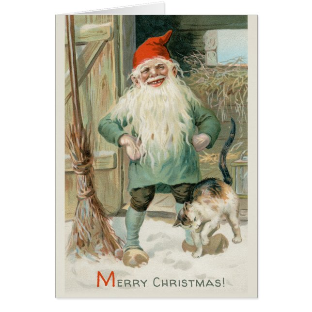 Christmas Jenny Nyström Helpful tomte CC1193 Card (Front)