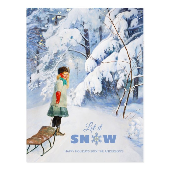 Christmas Jenny Nystr&#246;m Let it snow CC0118 Postcard