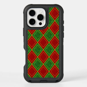 Christmas Jester Diamond Holiday Pattern iPhone 16 Pro Max Case