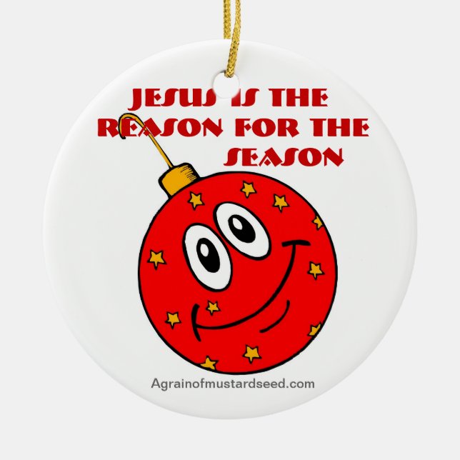 Christmas Jesus Ceramic Ornament (Front)