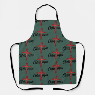Christmas Jesus Cross Christian Faith Religion Apron