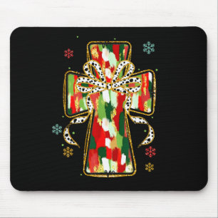 Christmas Jesus Is The Reason Christian Cross Coqu Mouse Pad
