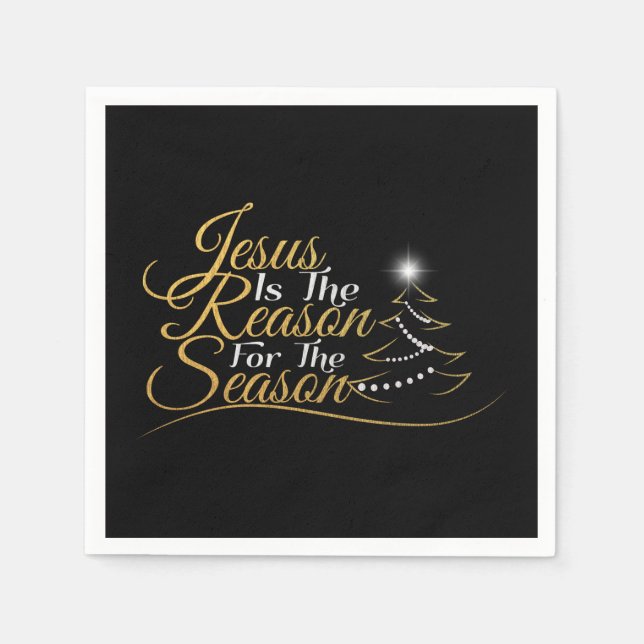 Christmas Jesus is the Reason for the Season Napkins (Front)