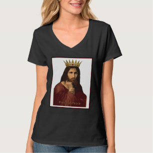 Christmas Jesus Portrait Crowned Prince of Peace C T-Shirt