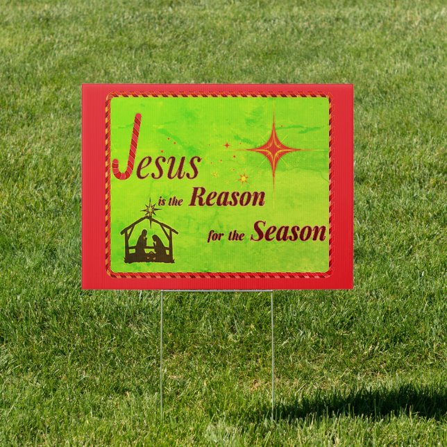 Christmas Jesus Reason for Season Sign (Insitu)