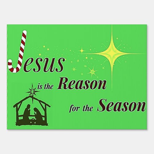 Christmas Jesus Reason for Season Sign
