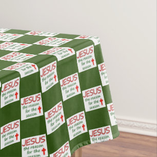 Christmas Jesus Reason for Season Tablecloth