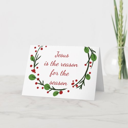 Christmas Jesus Reason for the Season Christian Card