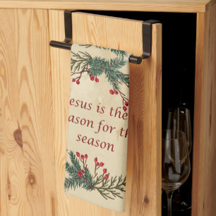 Christmas Jesus Reason for the Season Kitchen Towel