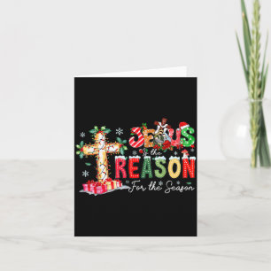 Christmas Jesus Reason Season Xmas Christian Men W Card
