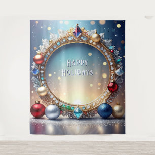 Christmas Jewel Frame Holiday Backdrop