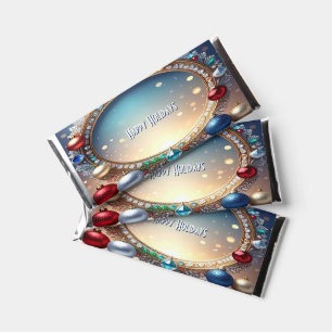 Christmas Jewel Frame Holiday Hershey Bar Favors