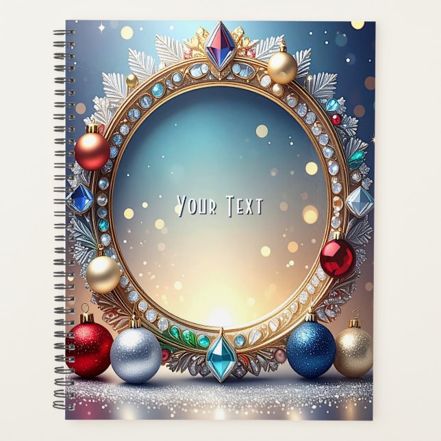 Christmas Jewel Frame Holiday Planner (Front)