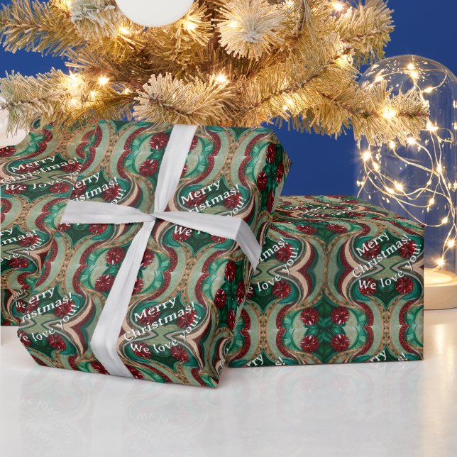 Christmas Jewel Tones  Wrapping Paper (Holidays)