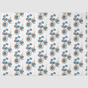 Christmas jewelry Tree blue black bright Moon Tissue Paper