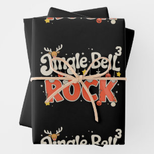 Christmas Jingle Bells 3 Math Rock Xmas Holiday Wrapping Paper Sheets