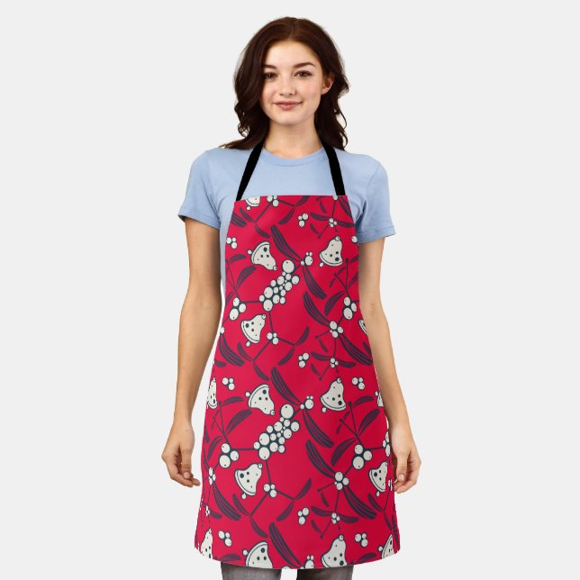Christmas Jingle Bells Joyful Greetings Collection Apron (Worn)