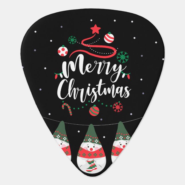 Christmas Jingle Bells Joyful Greetings Collection Guitar Pick (Front)