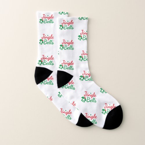 Christmas Jingle Bells Printed Wishes Men Women  Socks