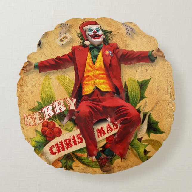 Christmas Joke Round Pillow (Front)